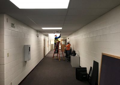 Men installing lighting